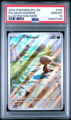 2025 POKEMON PFL EN-PHANTASMAL FLAMES ILLUSTRATION RARE PALDEAN WOOPER PSA 10 - Image 1