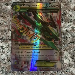 Pokemon M Rayquaza EX 76/108 Roaring Skies Holo Ultra Rare English 220 HP - Image 2