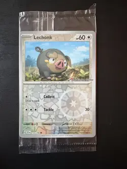 Lechonk POKEMON CENTER Stamp 155/198 Reverse Holo Sealed Promo (b) - Image 1