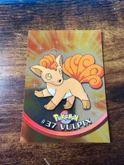1999 Pokemon Topps TV Series - Vulpix #37 Logo Holo Foil blue label LP - Image 1