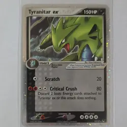 Pokemon Tyranitar ex 150HP 017/017 POP Series 1 Ultra Rare Holo EX EN - Image 1