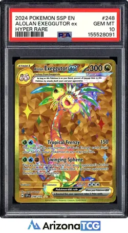 Pokemon 2024 Alolan Exeggutor ex 248 Tera Hyper Rare Surging Sparks PSA 10 - Image 1