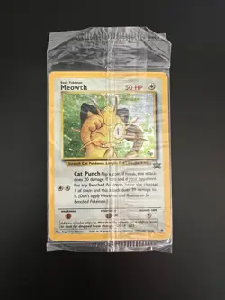 2000 Pokemon - Meowth Black Star Promo #10 Game Boy Holo - FACTORY SEALED - Image 1