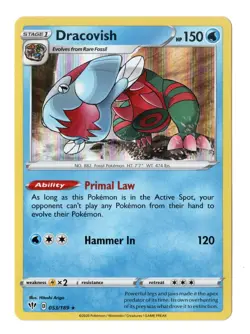 Dracovish 053/189 Holo Rare Darkness Ablaze Pokemon Holo Near Mint - Image 1