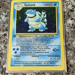 tortank (blastoise) 2/102 Base Set Holo Rare French 1999 100 HP - Image 2