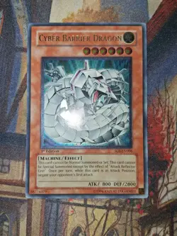 Yu-Gi-Oh! Cyber Barrier Dragon (1st Edition) Shadow Of Infinity Ultimate Rare LP - Image 1