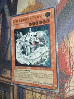 Yu-Gi-Oh! Cyber Barrier Dragon (1st Edition) Shadow Of Infinity Ultimate Rare LP - Image 3