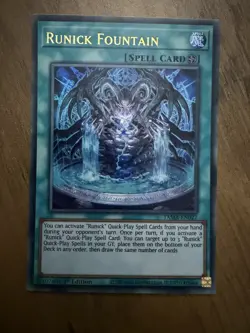 Yu-Gi-Oh! Runick Fountain TAMA-EN027 Ultra Rare 1st Edition NM - Image 1