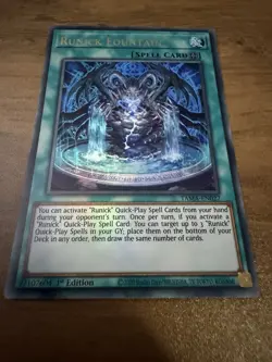 Yu-Gi-Oh! Runick Fountain TAMA-EN027 Ultra Rare 1st Edition NM - Image 2