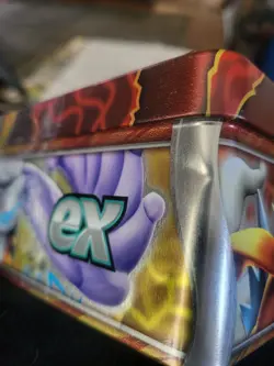 Pokemon Trading Card Game / Paradox Destinies Tin featuring Gouging Fire - Image 5