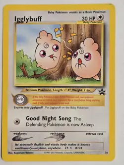 Pokemon TCG Igglybuff Black Star Promo Card #36 - NM - Image 1