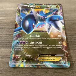 Latios EX Pokemon card Used MP Condition Holo rare XY72 - Image 1