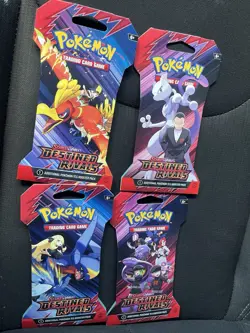 TCG Destined Rivals Sleeved Booster Packs Pokemon Artwork Set New Sealed UK - Image 1