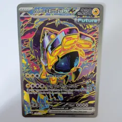 IRON HANDS EX 154/131 POKEMON CARD (PRISMATIC EVOLUTIONS SET) FULL ART HOLO - Image 1