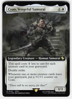 Cyan, Vengeful Samurai (Extended Art) R Commander: FINAL FANTASY 132 NM - Image 1