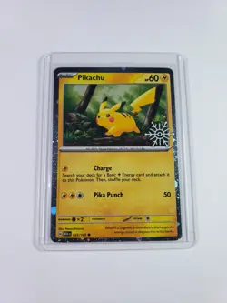 Pokemon Pikachu 025/165 - (Holiday Calendar) Cosmos Holo 151 - Image 1