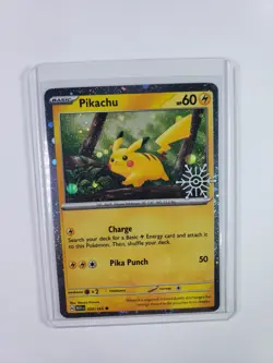 Pokemon Pikachu 025/165 - (Holiday Calendar) Cosmos Holo 151 - Image 4