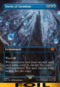Storm of Saruman ** FOIL BORDERLESS ** #413 - Lord of the Rings - NM MTG - Image 1