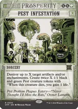 MTG Pest Infestation - Foil NM-Mint Outlaws of Thunder Junction: Breaking News - Image 1