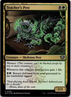Teacher's Pest 238 Uncommon Secrets of Strixhaven Magic: The Gathering Foil NM - Image 1