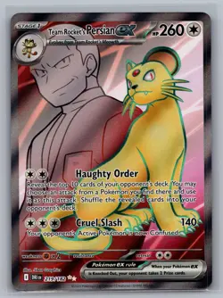 NM TEAM ROCKET'S PERSIAN EX 219/182 DESTINED RIVALS ULTRA RARE - Image 1