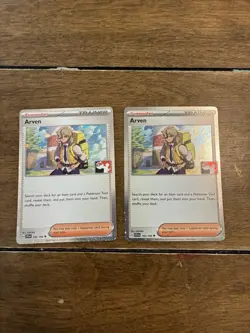 2 x Arven 166/198 Holo Prize Pack Play! Pokemon League Promo - Image 1