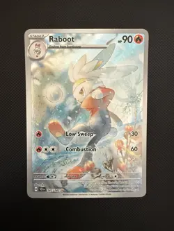 NM Raboot 147/142 Stellar Crown Illustration Rare Pokemon Card - Image 1
