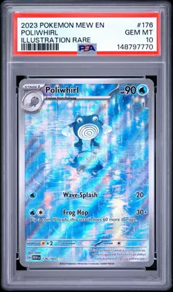 2023 Pokemon 151 Poliwhirl Illustration Rare 176/165 PSA 10 English - Image 1