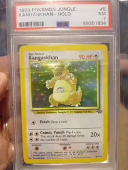 1999 Pokemon TCG Jungle Kangaskhan Holo PSA #5, 7 NM-5/64.Check Pictures Great - Image 1