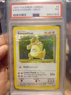 1999 Pokemon TCG Jungle Kangaskhan Holo PSA #5, 7 NM-5/64.Check Pictures Great - Image 2