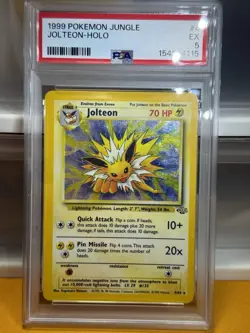 Wizards of the Coast 1999 Pokemon Jungle Jolteon Holo 4/64 PSA 5 EX - Image 1