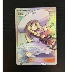 Pokemon TCG LP Lillie 147/149 SM Base Set Ultra Rare Full Art Holo 2017 - Image 1