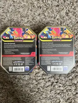Pokemon TCG Charizard, Mega Charizard X & Y Standard Tin Lot, set of 2 - Image 2