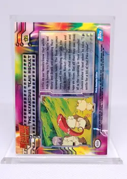 Pokemon Topps "The Nefarious Team Rocket" Mewtwo Strikes Back 12 Blue Logo - Image 4