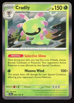 Cradily 6/142 Rare Stellar Crown Pokemon Holo Near Mint - Image 1