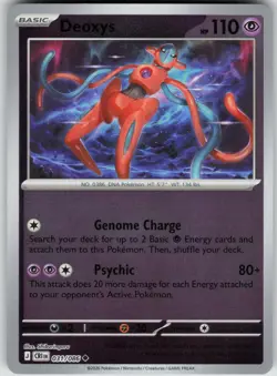 Deoxys 031/086 Uncommon ME04: Chaos Rising Pokemon Reverse Holo Near Mint - Image 1