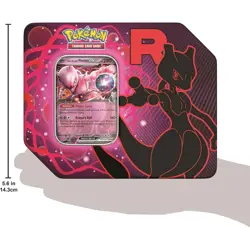 Pokemon TCG: Team Rocket Tin Team Rocket's MEWTWO EX NEW FACTORY SEALED 5 PACKS - Image 3