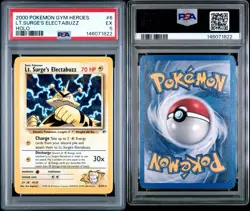 2000 Pokemon Gym Hero's - Lt. Surge's Electabuzz 6/132 - Holo - PSA Graded: 5 - Image 3