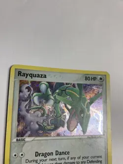 Pokemon Rayquaza 9/106 EX Emerald Holo LP-NM With Holo Swirl - Image 5