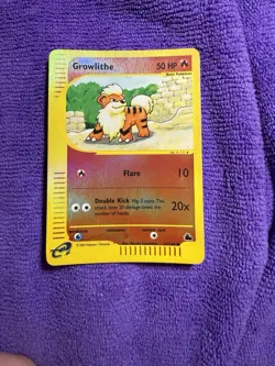 Pokemon TCG Skyridge Growlithe Card 62/144 Reverse Holo - Image 1