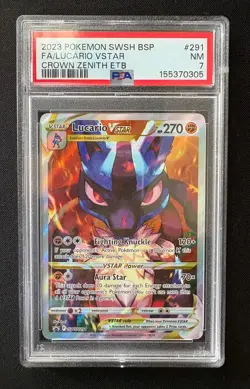 Lucario VSTAR - Promo SWSH: Sword & Shield Promo Cards SWSH291 PSA 7 Pokemon - Image 1