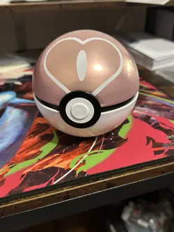 Pokemon Love Ball Tin J21 Empty Pink Heart Poke Ball 2022 Rare Official TCG - Image 1