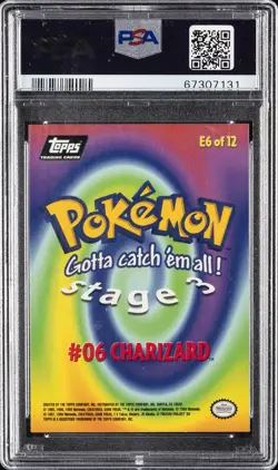 1999 TOPPS POKEMON THE MOVIE EDT #E6 CHARIZARD #6 PSA 10 - Image 2