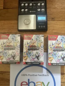 Prismatic Evolutions Booster Bundle X3 Lot Heavy Possible God Pack Pokemon TCG - Image 2