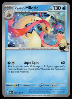 Cynthia's Milotic 053/182 Uncommon Destined Rivals Pokemon Near Mint - Image 1