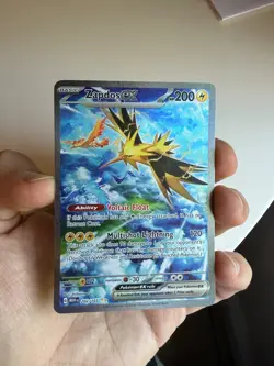 Pokemon Scarlet & Violet 151 Zapdos ex 202/165 Full Art SIR - Image 3
