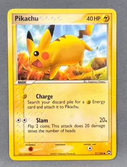 DMG+ Pikachu 57/108 Common Power Keepers Pokemon Kagemaru Himeno - Image 1
