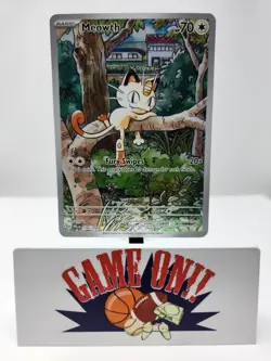 Pokemon Meowth 106/094 Phantasmal Flames Illustration Rare Full Art LP sc - Image 1