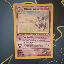 Pokemon Sabrina's Gengar 1st Edition Holo Rare Gym Challenge 14/132 Wizards 2000 - Image 1
