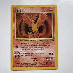 Moltres 27/62 Rare Fossil Pokemon Unlimited non holo - Image 1